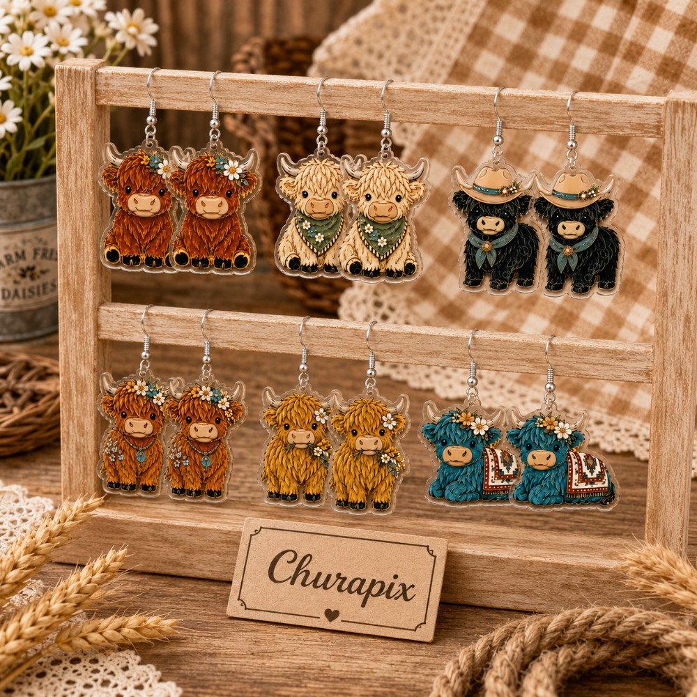 12pcs Assorted Styles Fun Acrylic Earring Set for Women